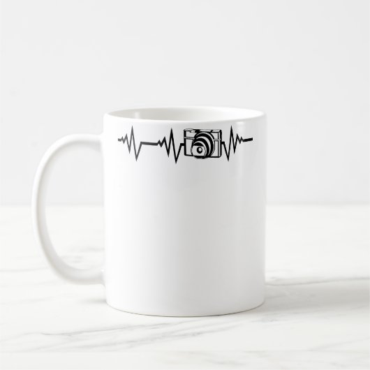 Mug Heartbeat Photographer Camera Photography (Gauche)