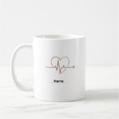 Mug Heartbeat Pulse Love Minimalist  (Gauche)