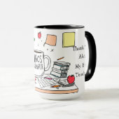Mug Heartfelt Thank You My Best Teacher Modern Script (Devant droit)