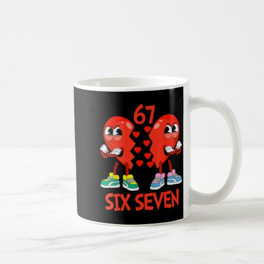 Mug Hearts Valentines Funny Six Seven 6 7 Meme Gen Alp (Droite)