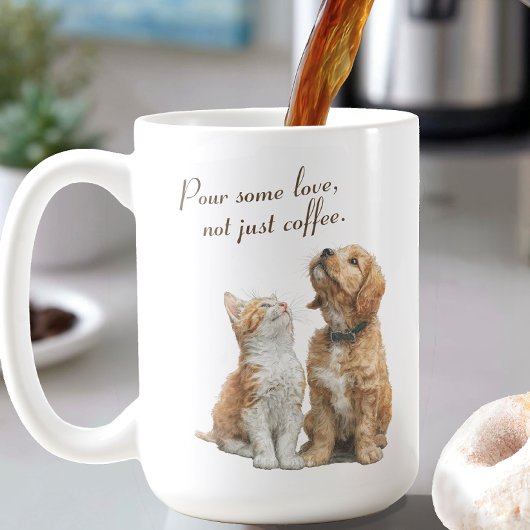 Mug Heartwarming Gaze: Pour Some Love Custom