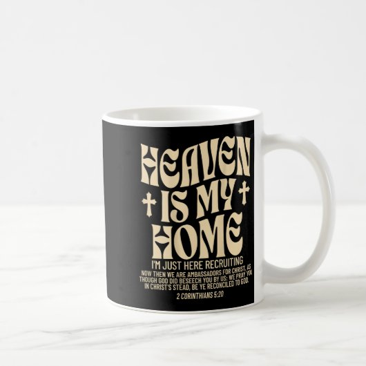 Mug Heaven Is My Home Cross Christian Religious (on Ba (Droite)