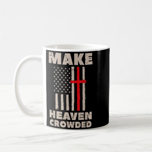 Mug Heaven Us Flag Patriotic Christian Religious God J (Gauche)