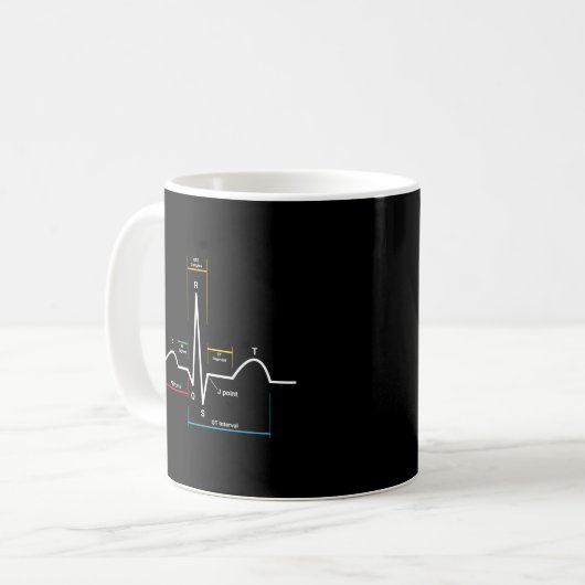 Mug Hebeat Ecg Ekg (Devant gauche)