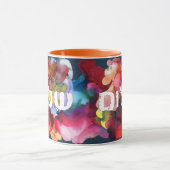 Mug Hébreu "Shalom" avec Arrière - plan aquarelle (Centre)