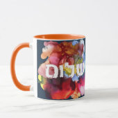 Mug Hébreu "Shalom" avec Arrière - plan aquarelle (Gauche)