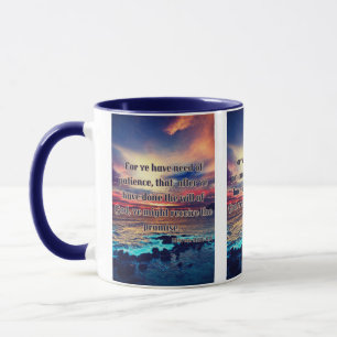 Mug Hébreux 10:36 KJV Bible Verse Pic Deux Tons