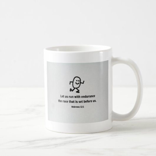 Mug Hébreux 12:1 Courons avec endurance... (Droite)