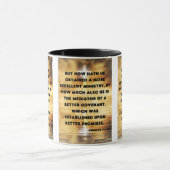 Mug Hébreux 8:6 KJV Bible Verse Pic Deux Tones (Centre)