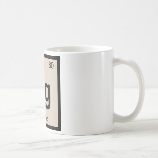 Mug Hectogramme - Symbole de Tableau périodique de (Droite)