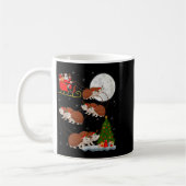 Mug Hedgehog Santa Sleigh Flying Funny Magical Christm (Gauche)