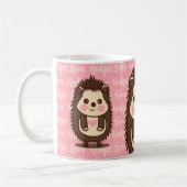 Mug Hedgie Love Cute Hérisson Au Coeur Rose (Gauche)