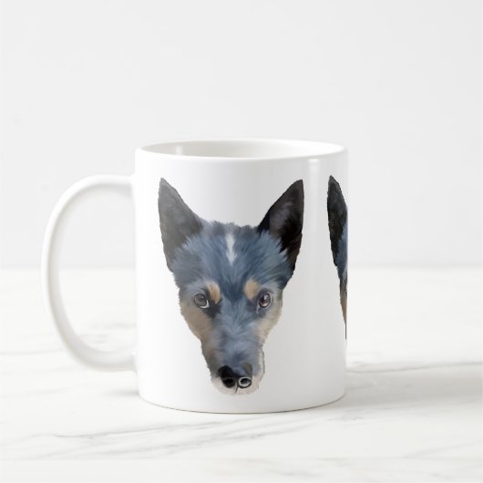 Mug Heeler bleu/chien australien de bétail (Gauche)