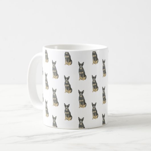 Mug Heeler Cattledog (Tan bleu noir) (Devant gauche)