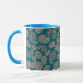 Mug Heffalump Bleu Rouge Beige Paisley Ringer Coffee M (Gauche)