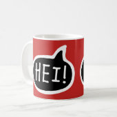 Mug HEI ! Norvégien Salutation, Salut, bulle vocale (Devant gauche)