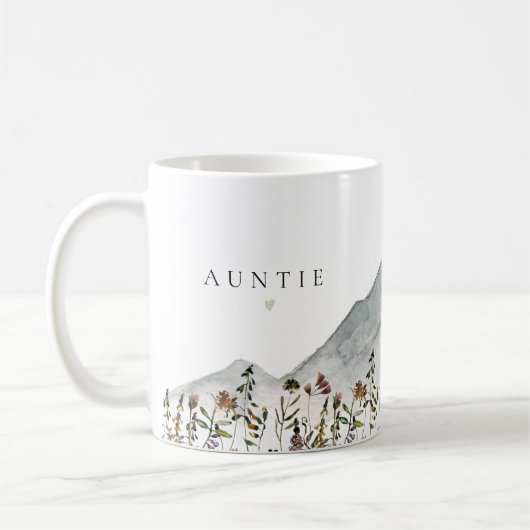 Mug HEIDI Aquarelle Fleur sauvage Montagne (Gauche)
