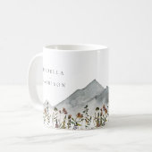 Mug HEIDI Watercolor Fleur sauvage Mountain Mariage Ca (Devant gauche)