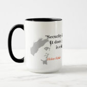 Mug Helen Keller Cite Sur La Sécurité (Gauche)