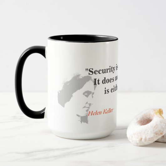 Mug Helen Keller Cite Sur La Sécurité (Avec donut)