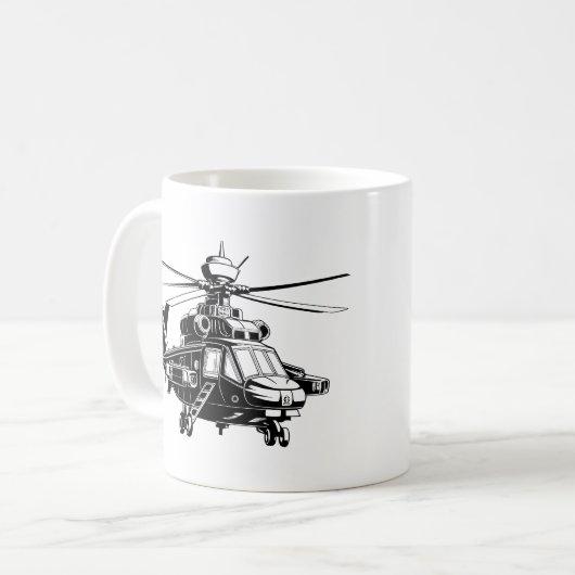 Mug Hélicoptère Apache 64 (Devant gauche)
