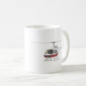 Mug Hélicoptère blanc et rouge (Devant droit)