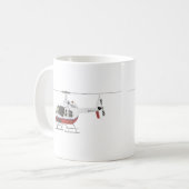 Mug Hélicoptère blanc et rouge (Devant gauche)