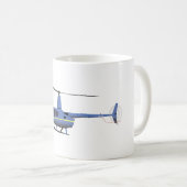 Mug Hélicoptère bleu clair et jaune (Devant droit)
