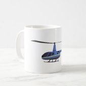 Mug Hélicoptère bleu clair et jaune (Devant gauche)