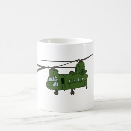 Mug Hélicoptère CH-47 militaire chinook vert (Centre)