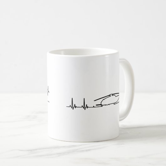 Mug Hélicoptère CH-53 / MH-53 Pulse cardiaque (Devant droit)