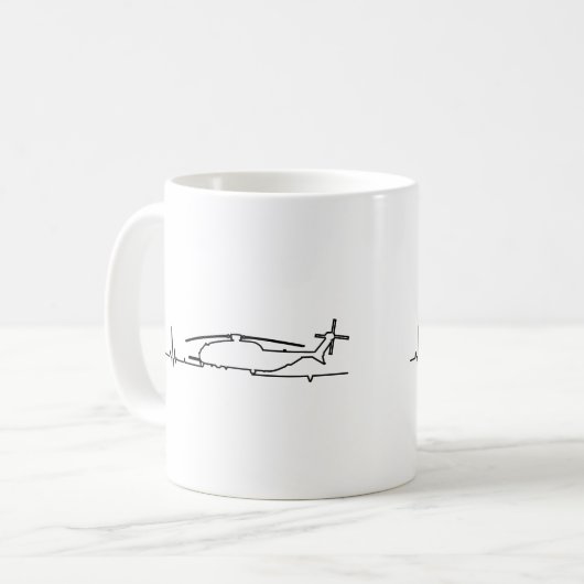 Mug Hélicoptère CH-53 / MH-53 Pulse cardiaque (Devant gauche)