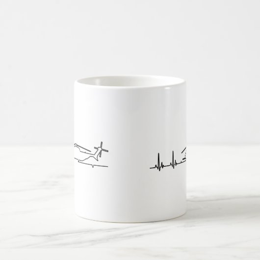 Mug Hélicoptère CH-53 / MH-53 Pulse cardiaque (Centre)