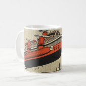 Mug Hélicoptère de croisière en science-fiction vintag (Devant gauche)