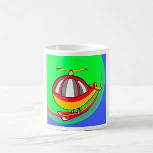 Mug Hélicoptère Jaune Et Rouge