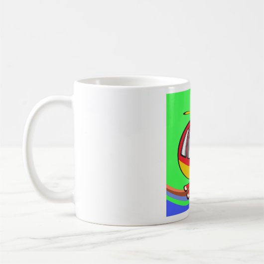 Mug Hélicoptère Jaune Et Rouge (Gauche)
