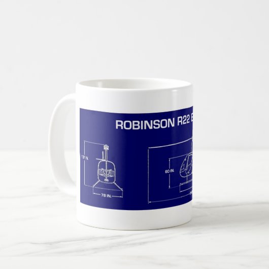 Mug Hélicoptère R22 (Devant gauche)