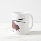 Mug Hélicoptère Red Vector (Devant droit)