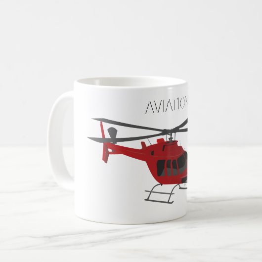 Mug Hélicoptère Red Vector (Devant gauche)