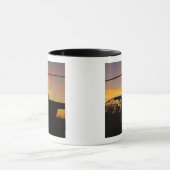 Mug Hélicoptère Robinson R44 au coucher du soleil (Centre)