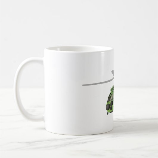 Mug Hélicoptère vectoriel vert (Gauche)