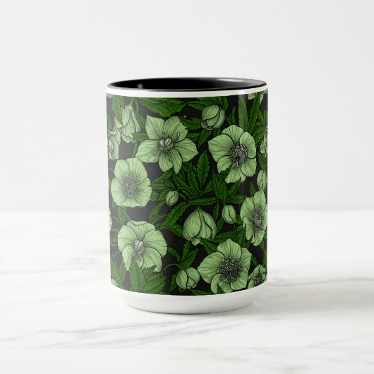 Mug Hellebores blancs avec feuille (Centre)