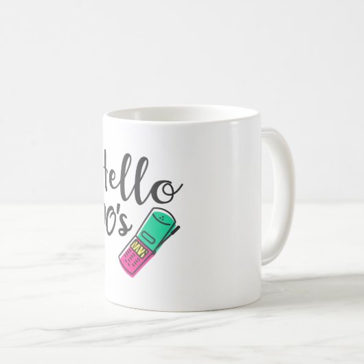 Mug Hello 90s Cellphone (Devant droit)