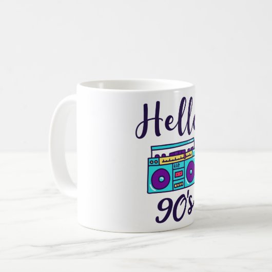 Mug Hello 90s radio cassette recorder (Devant gauche)