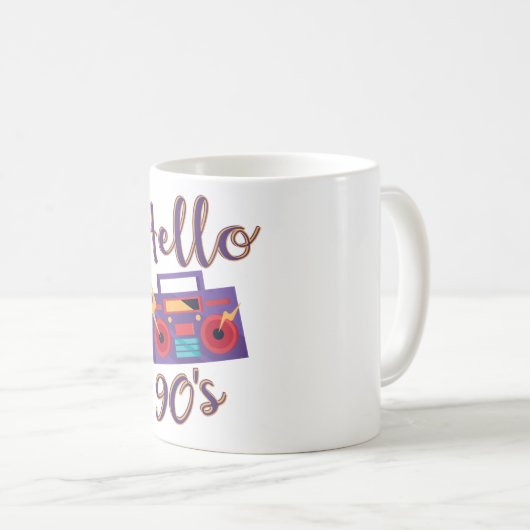 Mug Hello 90s radio cassette recorder (Devant droit)