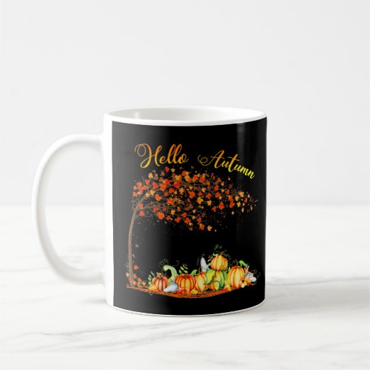 Mug Hello Autumn Hello Fall Pumpkin Fall Lover Thanksg (Gauche)