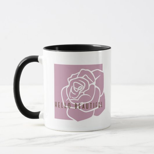 Mug Hello Beautity - Café rose moderne (Gauche)