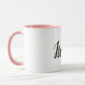 Mug Hello Black Script minimaliste rose (Gauche)