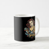 Mug Hello Cool de voile Pinup style de tatouage rétro (Devant droit)