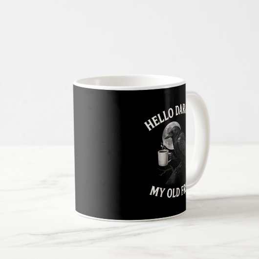 Mug Hello Darkness My Old Friend Crow Coffee Soky Hall (Devant droit)